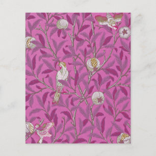 William Morris, Hot Pink Birds and Pommegrenates