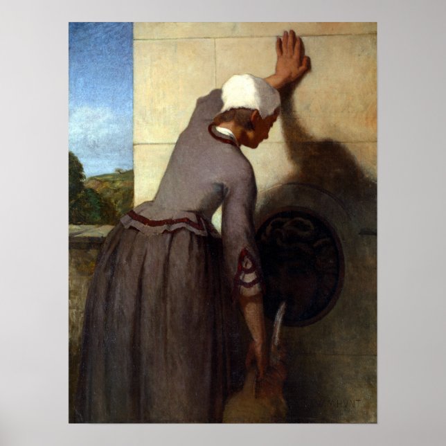William Morris Hunt Girl at the Fountain Poster (Front)