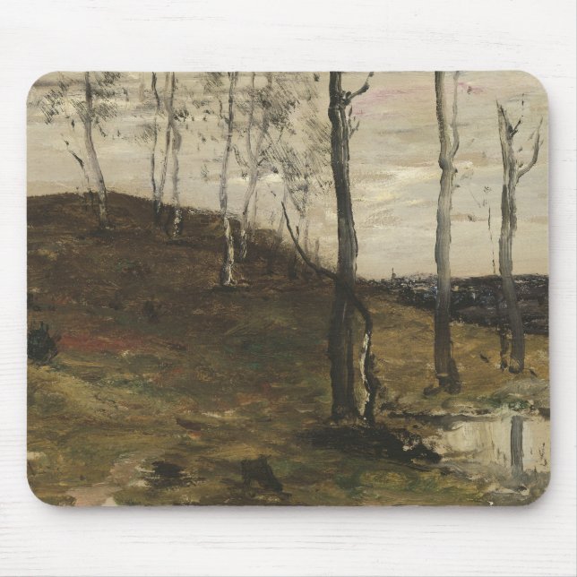 William Morris Hunt - Hillside with Trees Mouse Mat (Front)