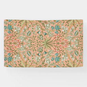 William Morris Hyacinth Flower Rose Art Banner