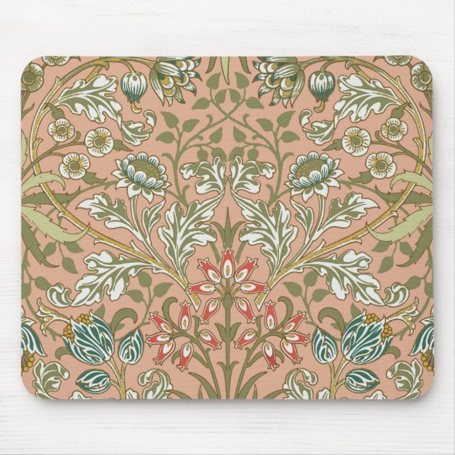 William Morris Hyacinth Flower Rose Art Mouse Mat (Front)