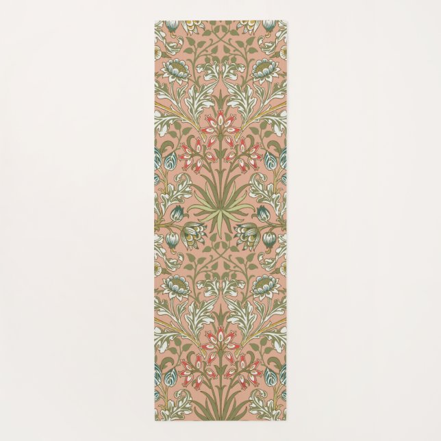 William Morris Hyacinth Flower Rose Art Yoga Mat (Back)