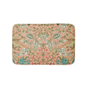 William Morris Hyacinth Pattern Dusty Rose Bath Mat