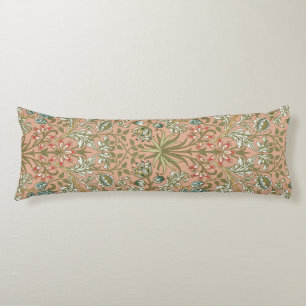 William Morris Hyacinth Pattern Dusty Rose Body Cushion