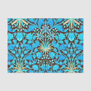 William Morris Hyacinth Print, Aqua and Brown Tissue Paper