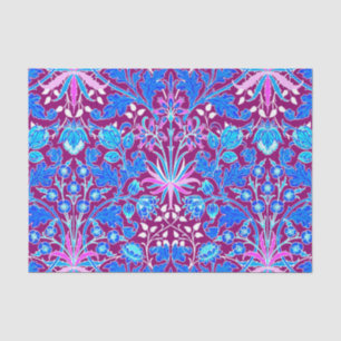 William Morris Hyacinth Print, Aqua and Purple Tissue Paper