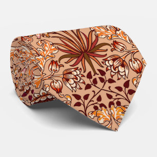 William Morris Hyacinth Print, Brown and Beige Tie