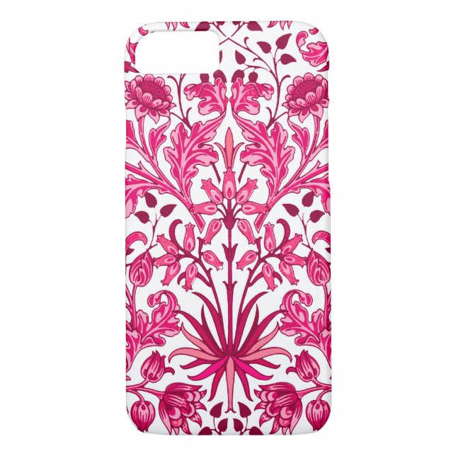 William Morris Hyacinth Print, Burgundy and Pink  Case-Mate iPhone Case (Back)