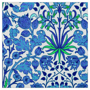 William Morris Hyacinth Print, Cerulean Blue Fabric