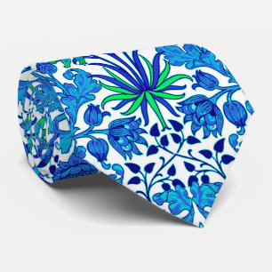 William Morris Hyacinth Print, Cerulean Blue Tie