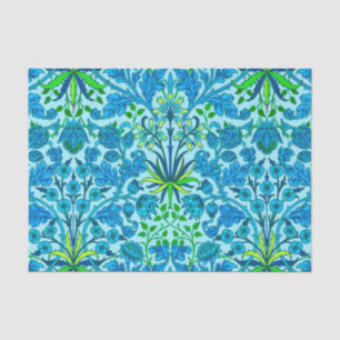 William Morris Hyacinth Print, Cerulean Blue Tissue Paper