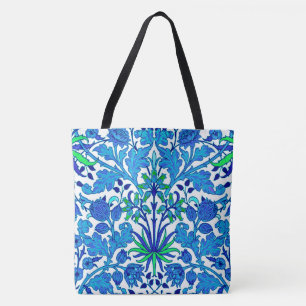 William Morris Hyacinth Print, Cerulean Blue Tote Bag