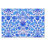 William Morris Hyacinth Print, Cobalt Blue &amp; White Tissue Paper