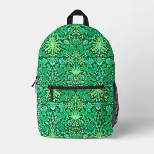 William Morris Hyacinth Print, Emerald Green Printed Backpack