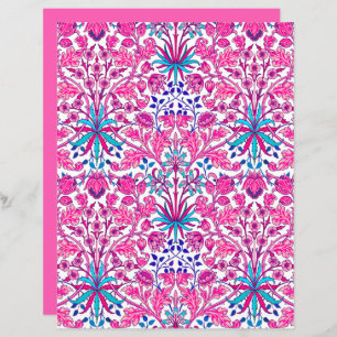 William Morris Hyacinth Print, Fuchsia Pink