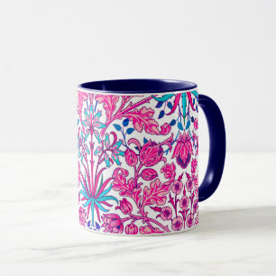 William Morris Hyacinth Print, Fuchsia Pink Mug