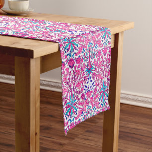 William Morris Hyacinth Print, Fuchsia Pink Short Table Runner