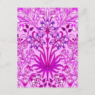 William Morris Hyacinth Print, Lavender and Violet Postcard