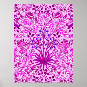William Morris Hyacinth Print, Lavender and Violet Poster