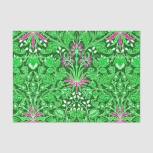 William Morris Hyacinth Print Lime & Emerald Green Tissue Paper