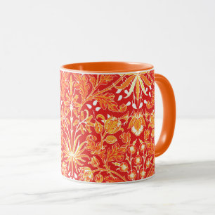 William Morris Hyacinth Print, Mandarin Orange  Mug