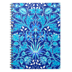 William Morris Hyacinth Print, Navy & Cobalt Blue Notebook