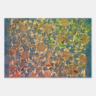 William Morris IN BLUE WRAPPING PAPER FLAT SHEETS