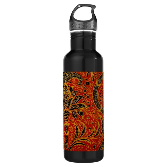 William Morris India Red Floral 710 Ml Water Bottle (Front)