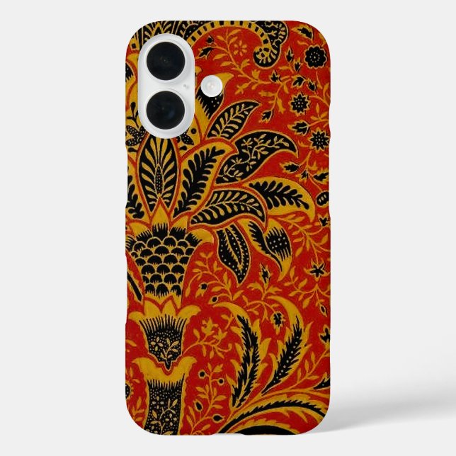 William Morris India Red Floral Case-Mate iPhone Case (Back)
