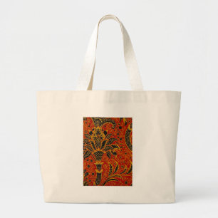 William Morris India Red Floral Large Tote Bag