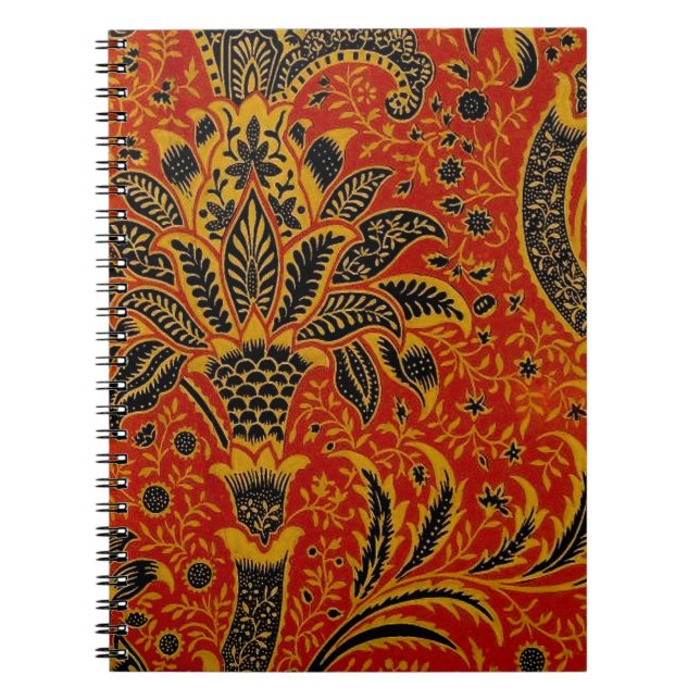 William Morris India Red Floral Notebook (Front)