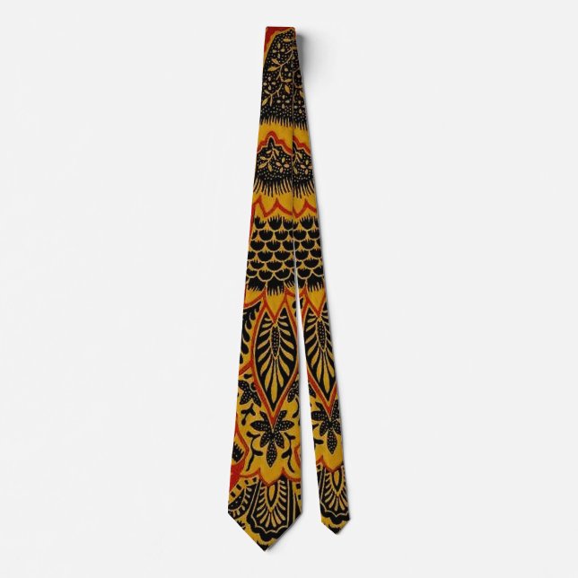 William Morris India Red Floral Tie (Front)