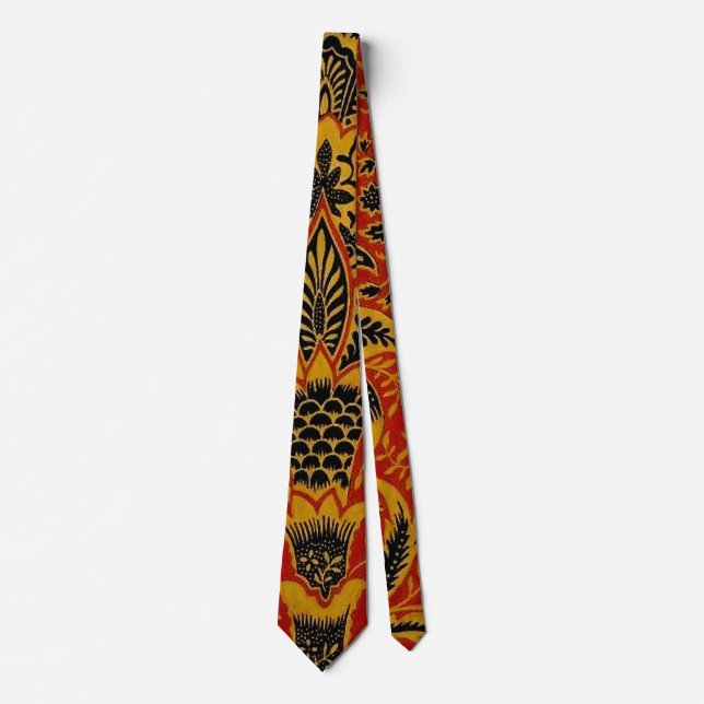 William Morris India Red Floral Tie (Front)