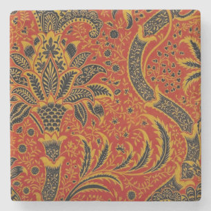 William Morris India Red Floral Vintage Classic Stone Coaster