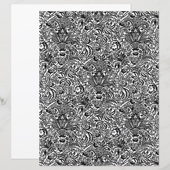 William Morris Indian, Black and White  (Front/Back)