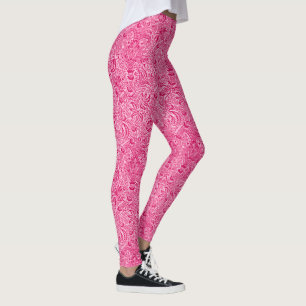William Morris Indian, Fuchsia and Pastel Pink Leggings