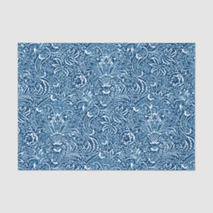 William Morris Indian, Indigo Blue and White Tissue Paper