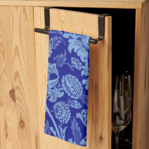William Morris - Indigo Blue Wey Fabric Kitchen To Tea Towel