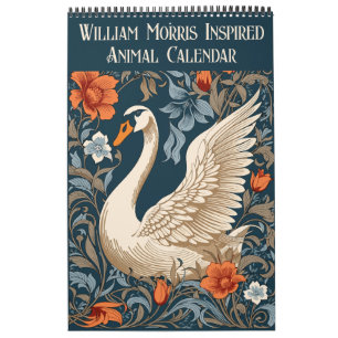William Morris Inspired Animal Vintage Floral 2025 Calendar