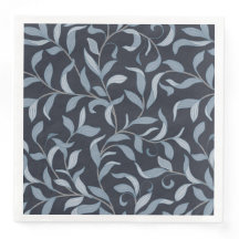 William Morris Inspired Blue Leaf Table Decor