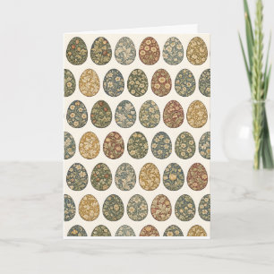 William Morris Inspired Botanical Easter Egg  Card