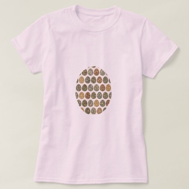William Morris Inspired Botanical Easter Egg  T-Shirt (Design Front)