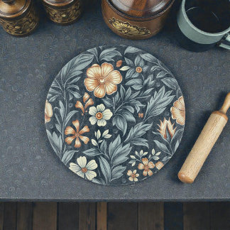William Morris Inspired Botanical Style Pattern Cutting Board