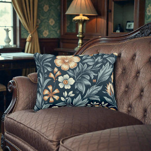 William Morris Inspired Botanical Style Pattern Decorative Cushion