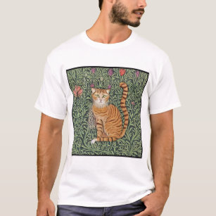 William Morris Inspired Cat 1 T-Shirt