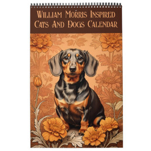 William Morris Inspired Cats And Dogs 2025 Calendar