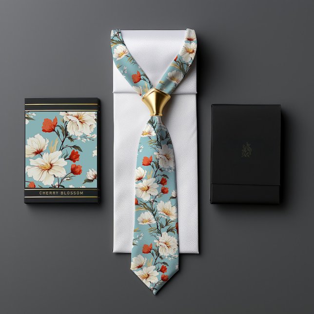 William Morris-Inspired Cherry Blossom Floral Tie (Creator Uploaded)