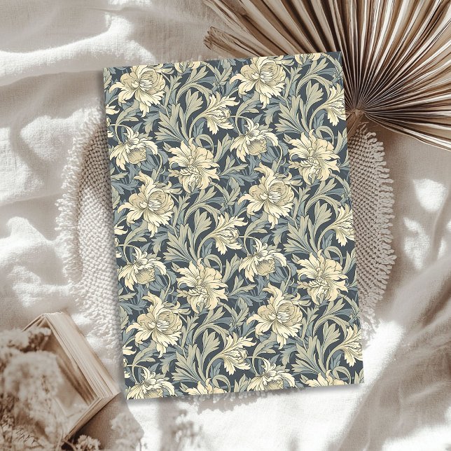 William Morris inspired cream ivory dusty green Tissue Paper (William Morris inspired cream ivory dusty green Tissue Paper)