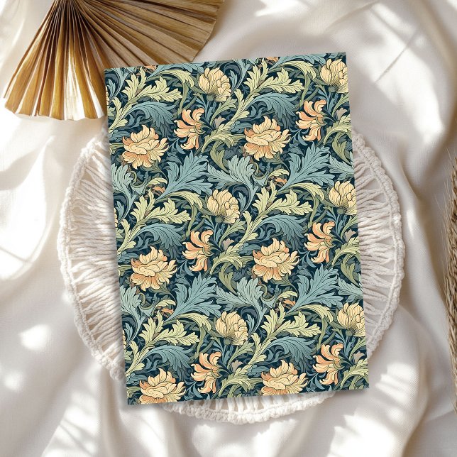 William Morris inspired cream pale pink paste blue Tissue Paper (William Morris inspired cream pale pink paste blue Tissue Paper)