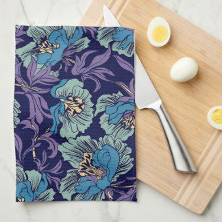 William Morris-Inspired Floral Vintage Design Tea Towel